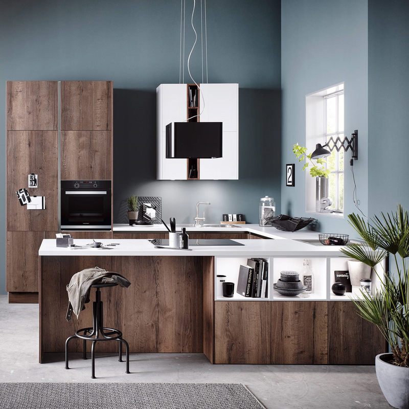 Modular Μικρή κουζίνα MDF Καπλαμάς ξυλείας Έπιπλα Κουζίνας Όλα σε Ένα με Σετ Island